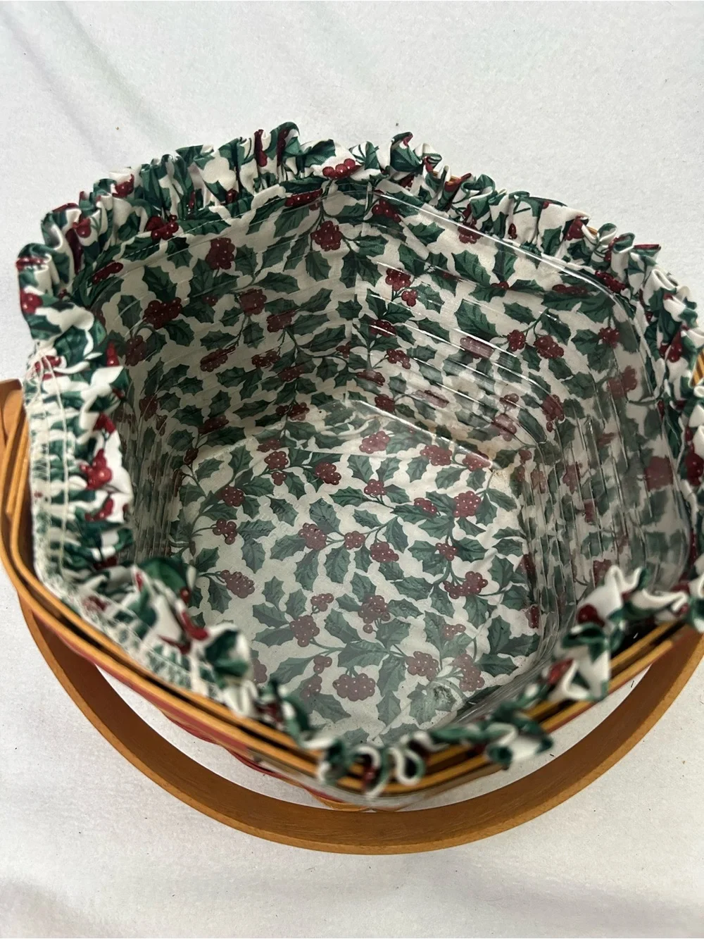 Longaberger 1995 Christmas Collection Edition Cranberry Basket